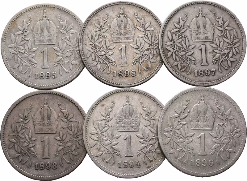 1 Koruna lot 6 kusů