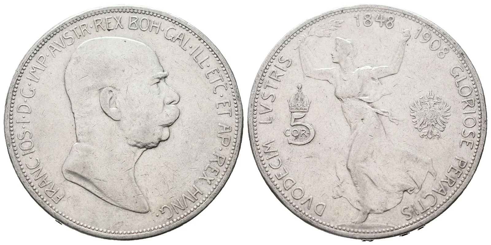 5 Koruna 1908 - jubilejní