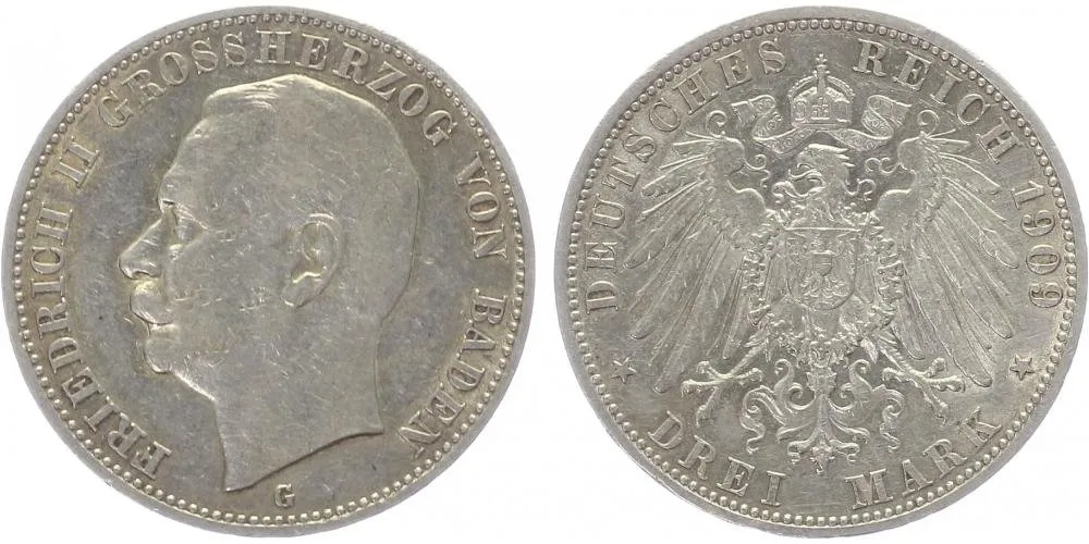 Baden, Friedrich II., 1907 - 1918 — 1