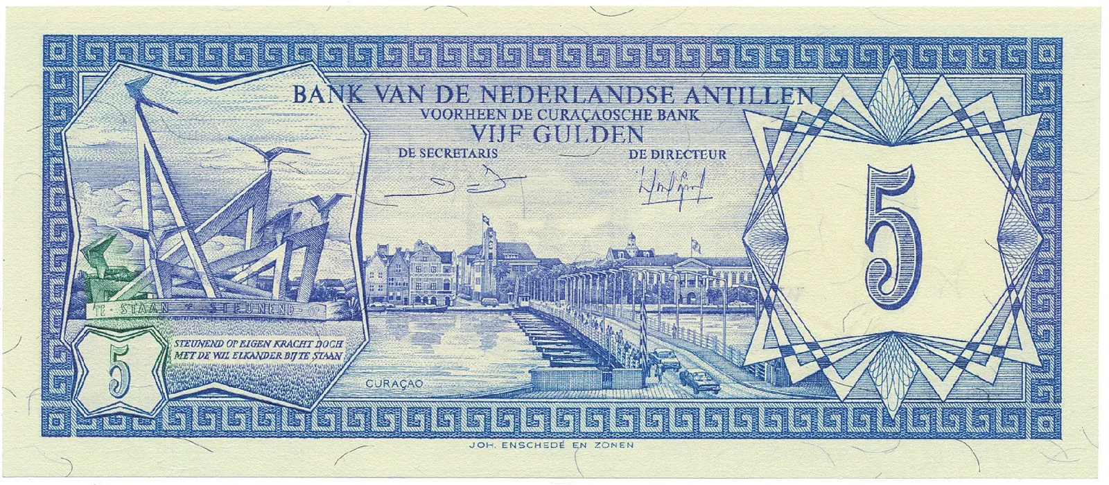 Nizozemské Antily, 5 Gulden 1984, P.15b