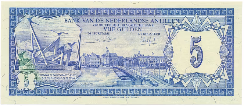 Nizozemské Antily, 5 Gulden 1984, P.15b