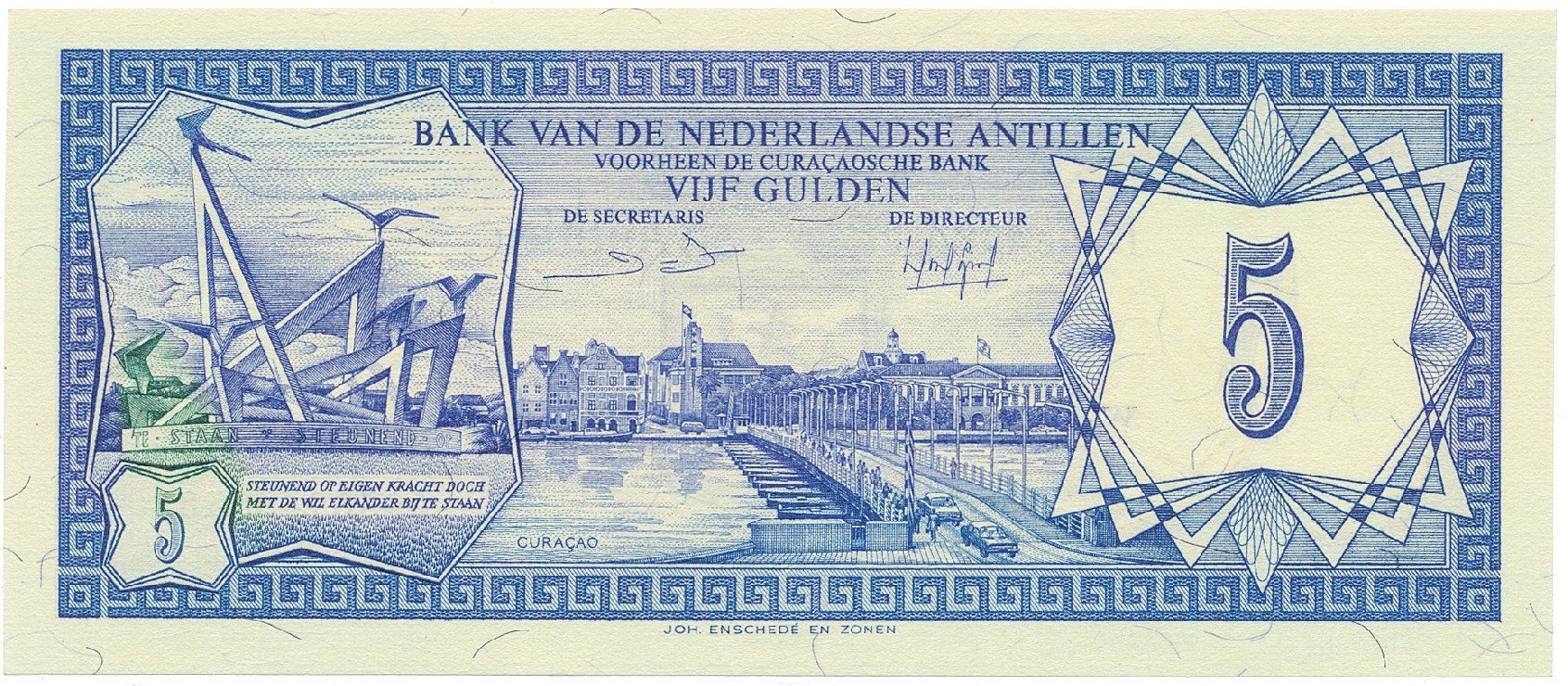 Nizozemské Antily, 5 Gulden 1984, P.15b