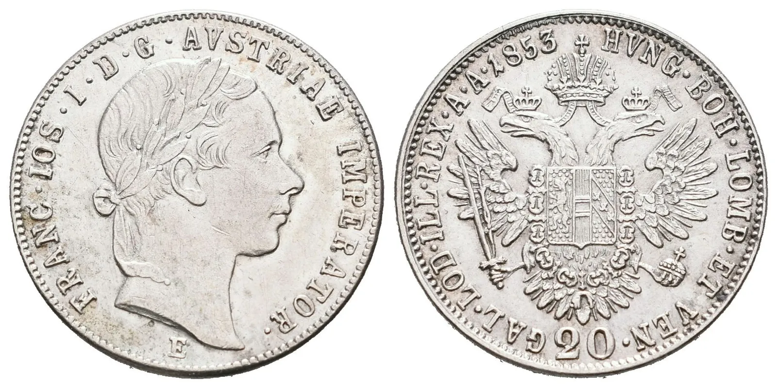 20 Krejcar 1853 E