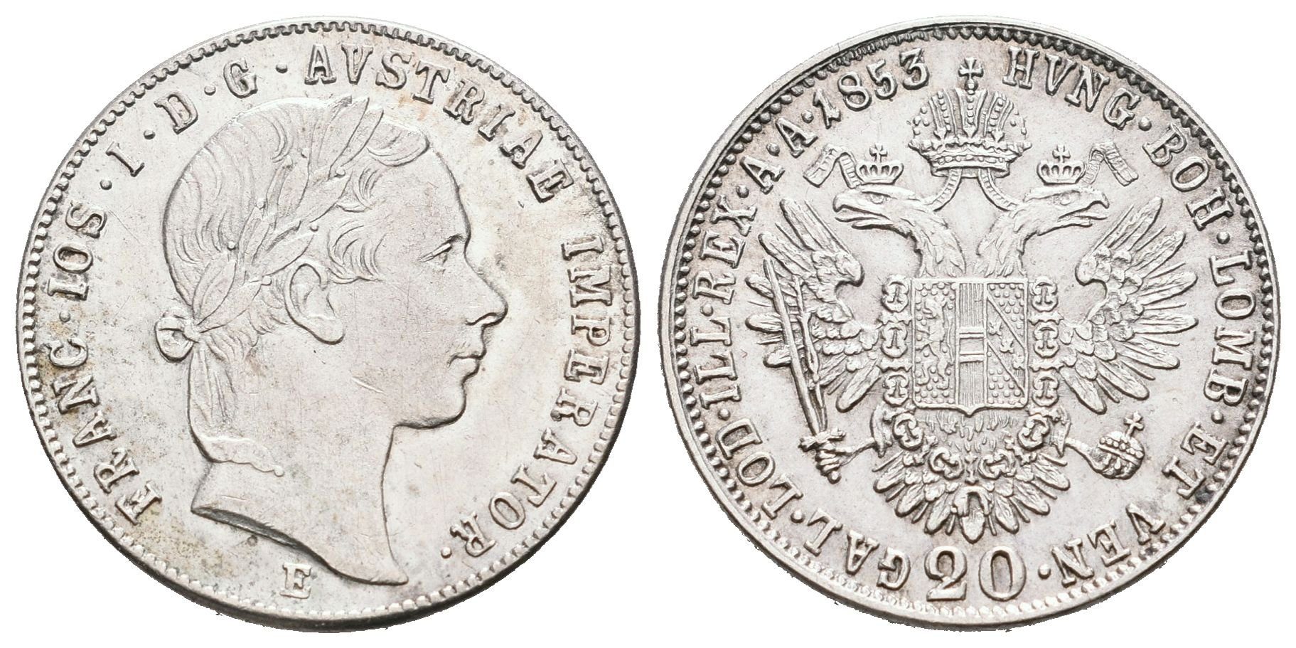 20 Krejcar 1853 E