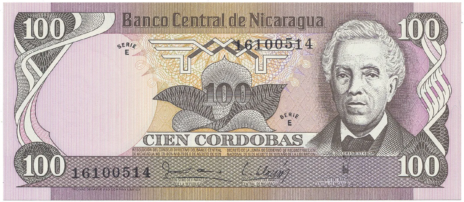 Nikaragua, 100 Cordobas 1979, P.137