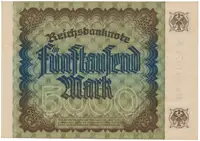 Německo, 5000 Mark 1922, Ro.80f - fotografie 2