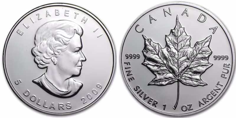 Kanada, 5 Dollars 2009 - Maple Leaf
