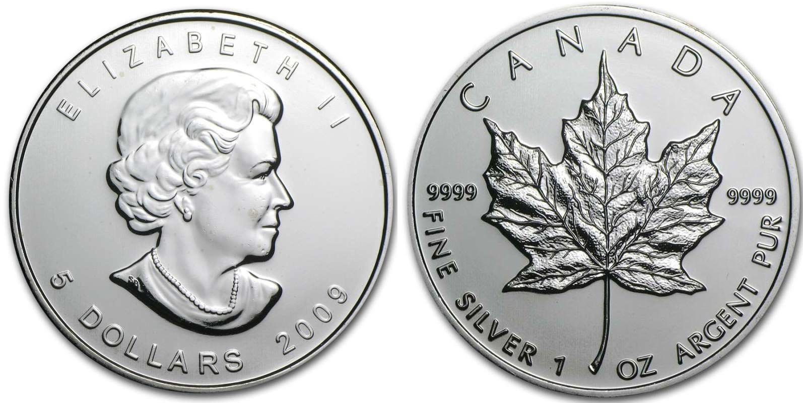 Kanada, 5 Dollars 2009 - Maple Leaf