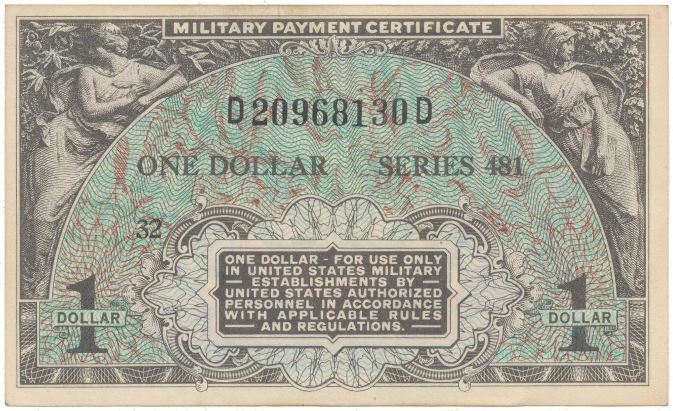 USA, vojenské vydání MPC, 1 Dollar (1951~1954), P.M26