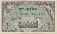 USA, vojenské vydání MPC, 1 Dollar (1951~1954), P.M26