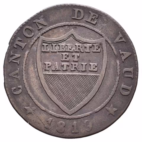 1/2 Batzen (5 Rappen) 1819, KM.6, patina, Chaurův podložní lístek a sáček