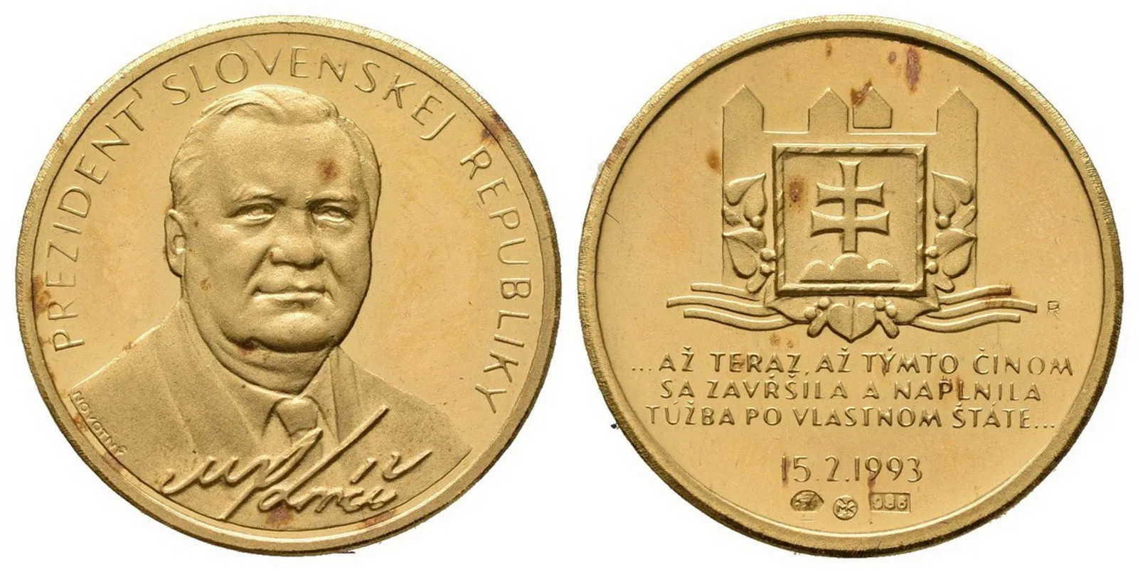 Medaile 1993 - Prezident Michal Kováč