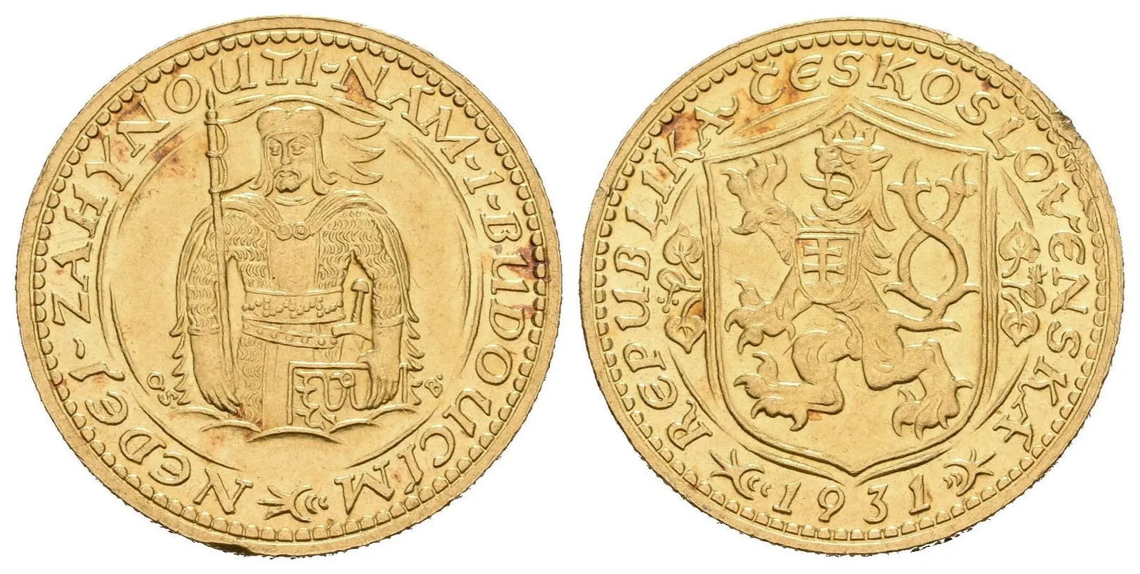 Dukát 1931 (raženo 43512 ks), velmi pěkné zachovalosti, lesk, patina, — 1