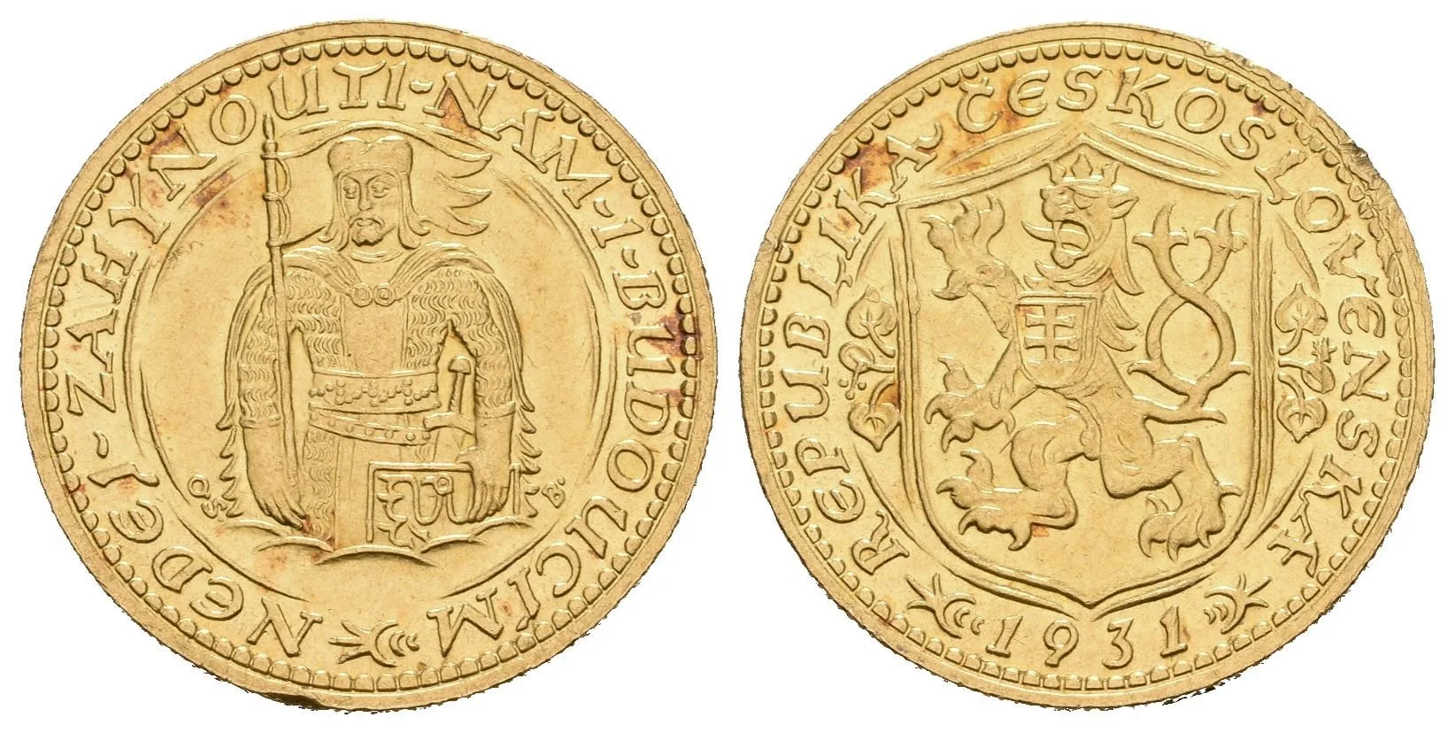 Dukát 1931 (raženo 43512 ks), velmi pěkné zachovalosti, lesk, patina, — 1