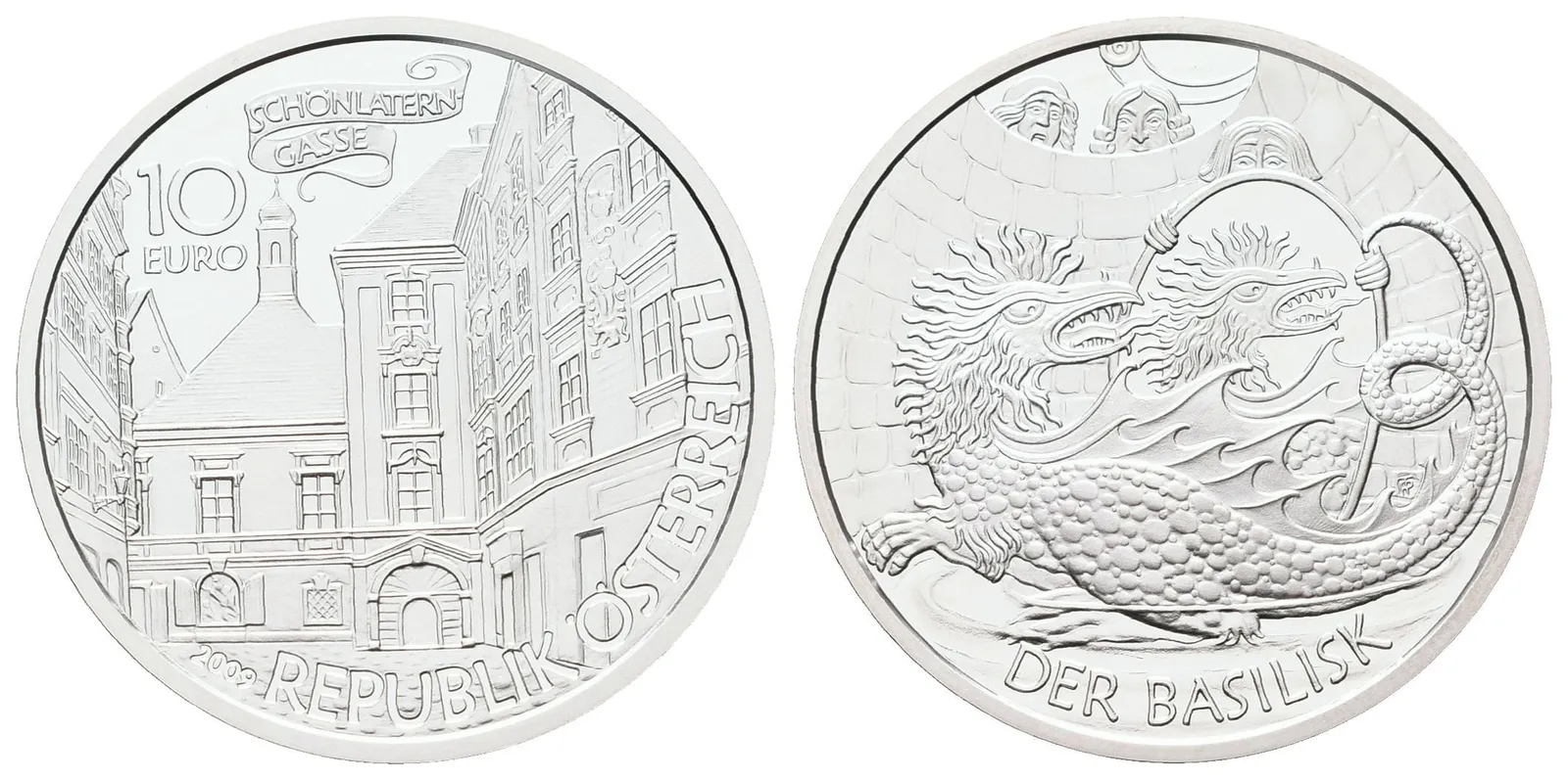 Rakousko, 10 Euro 2009 - Vídeňský Bazilišek
