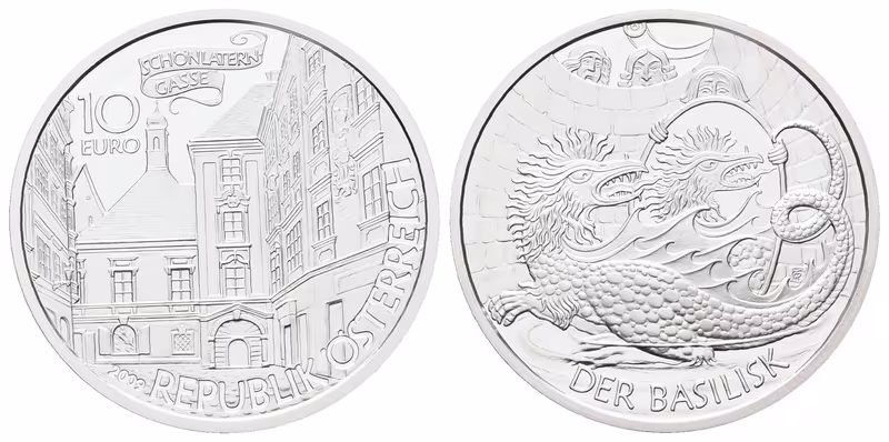 Rakousko, 10 Euro 2009 - Vídeňský Bazilišek