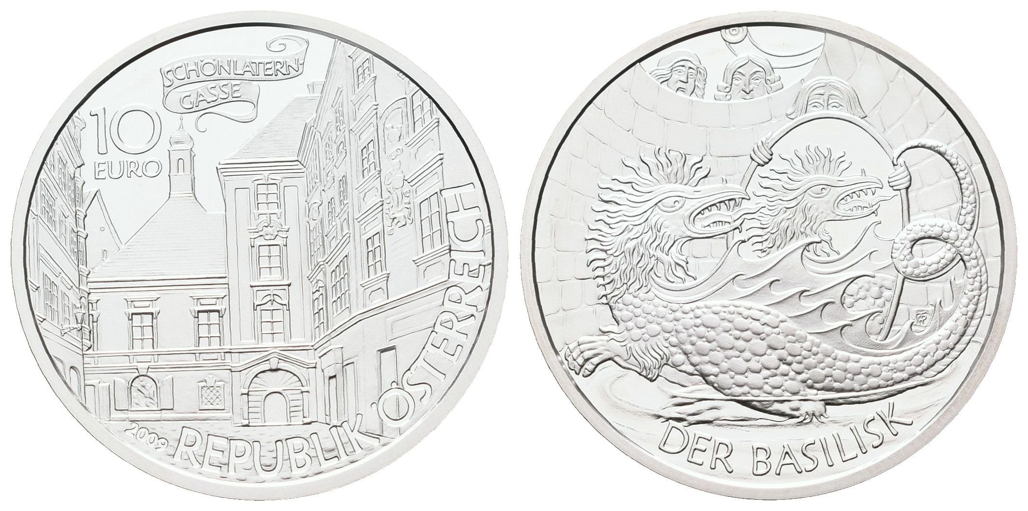 Rakousko, 10 Euro 2009 - Vídeňský Bazilišek
