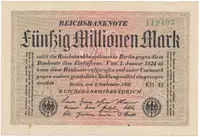 Německo, 50 Millionen Mark 1923, Ro.108h