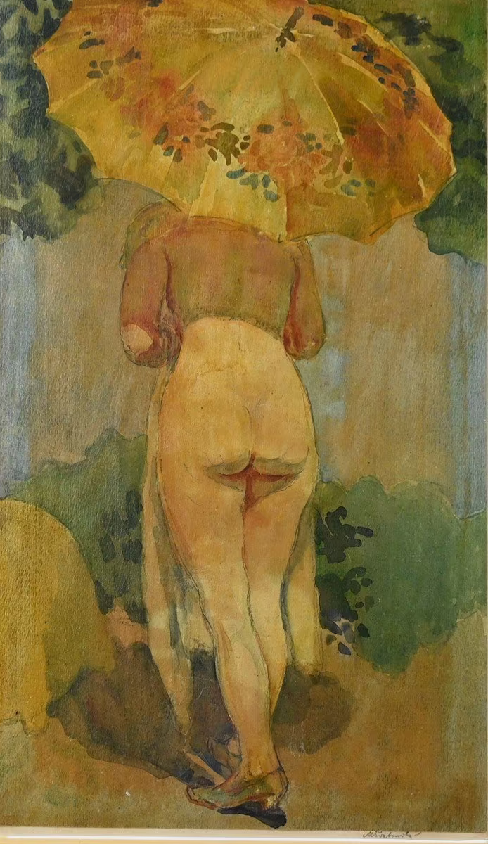 Max Švabinský (1873-1962) - Žlutý slunečník-studie