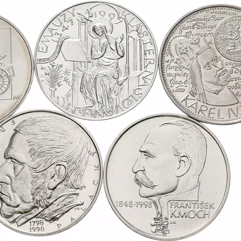 Soubor mincí 200 Kč 1997 - Automobil Präsident, klášter Emauzy,