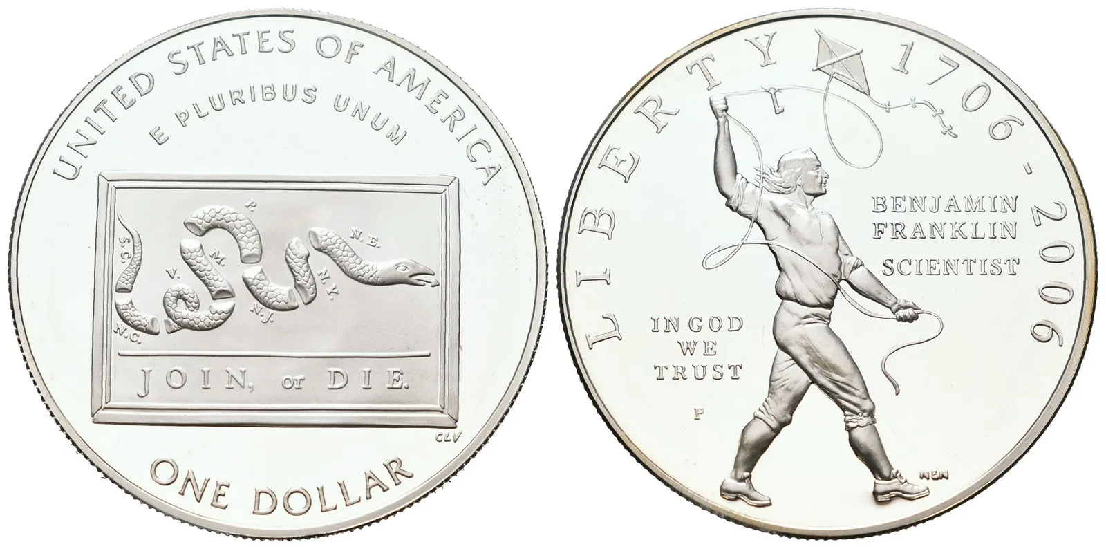USA, 1 Dollar 2006 - Benjamin Franklin, PROOF