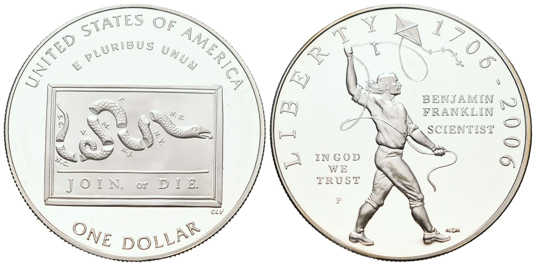 USA, 1 Dollar 2006 - Benjamin Franklin, PROOF