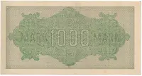 Německo, 1000 Mark 1922, vod. Mäander, hnědé 6-místné číslo, Ro.75i - fotografie 2