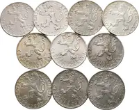 50 Kč 1947 - SNP (5x), 50 Kč 1948 - 5. Květen, pěkné zachovalosti, patina_ — 2