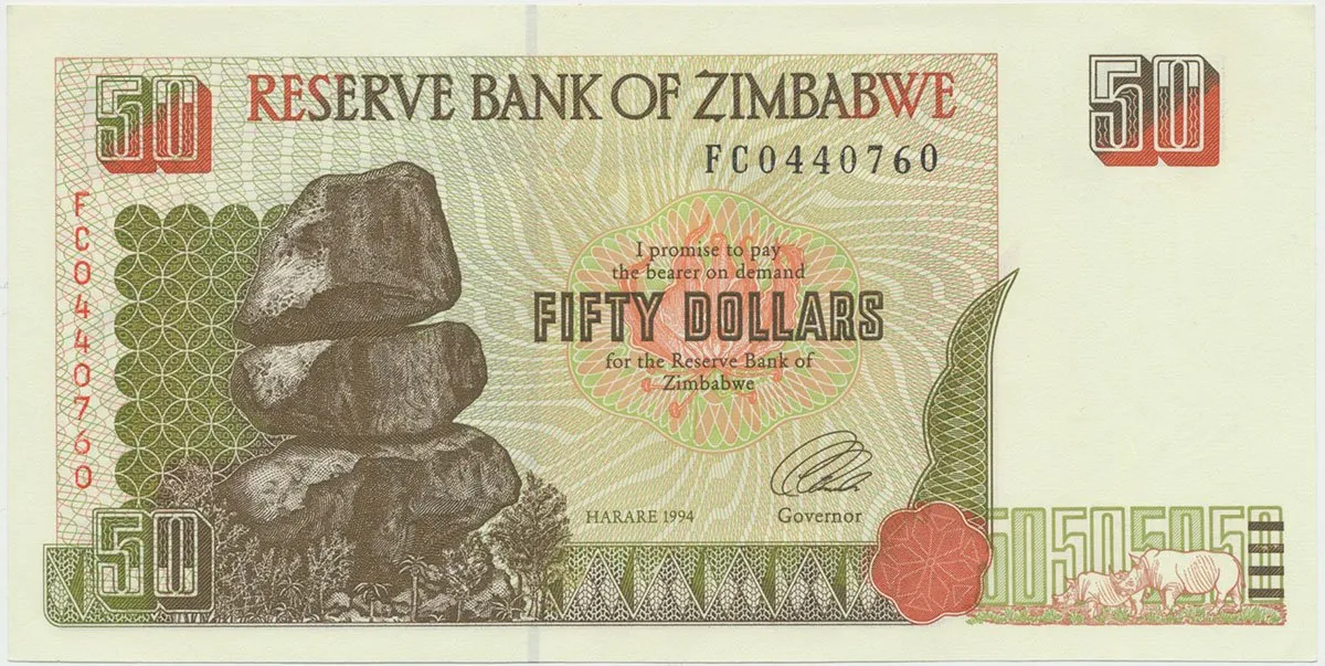 Zimbabwe, 50 Dollars 1994, P.8