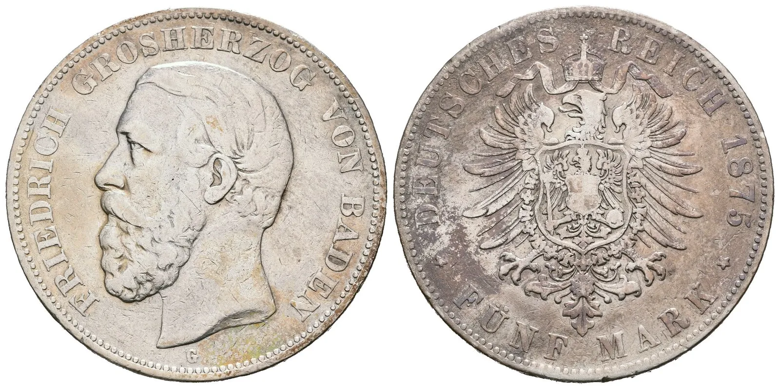 Baden, 5 Marka 1875 G