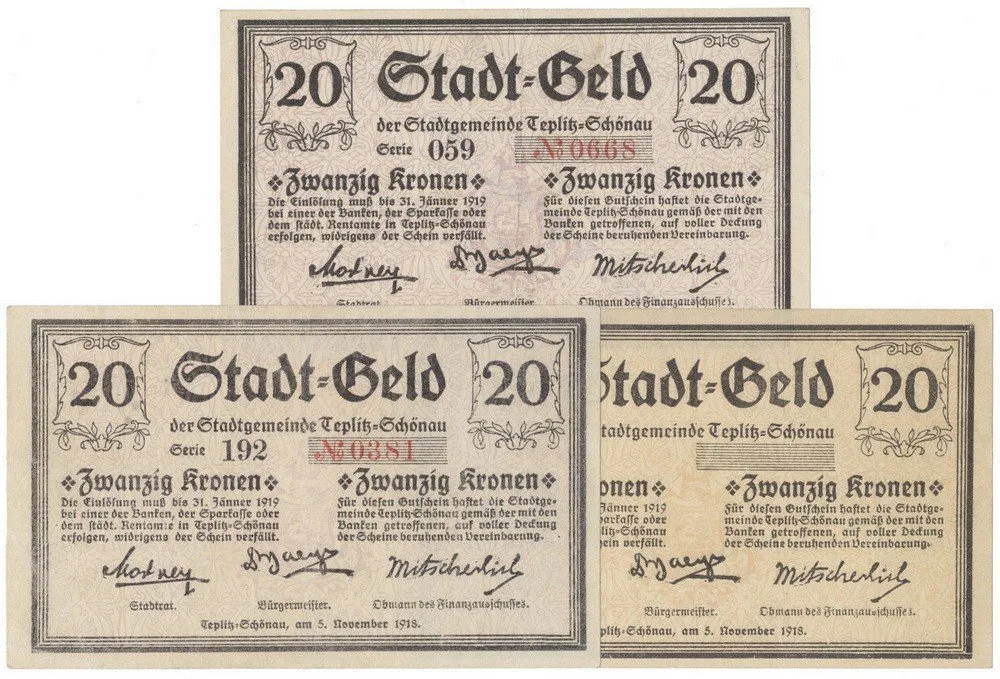 Nouzovky české od roku 1914 — 1
