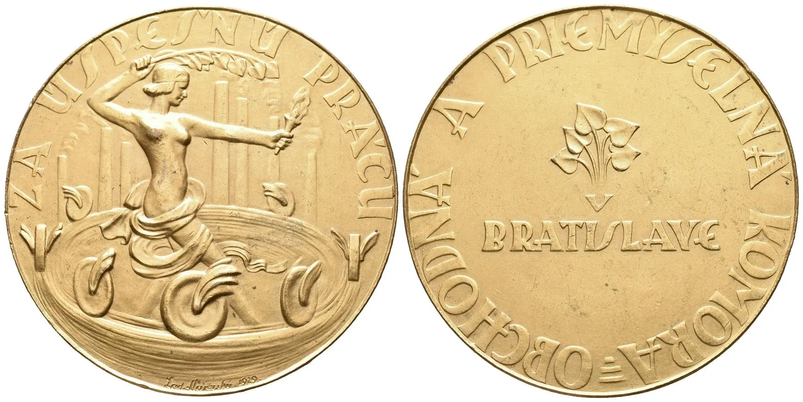AE Medaile b.l. (1929) - Za úspěšnou práci - Obchodní a průmyslová — 1