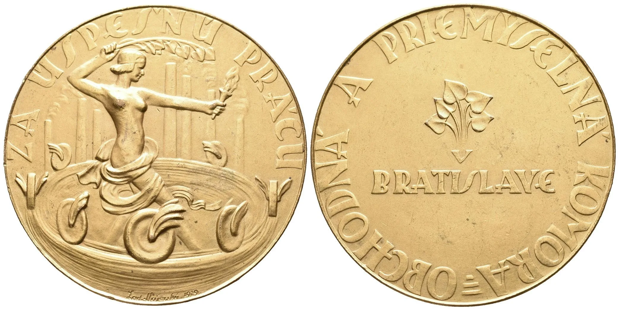 AE Medaile b.l. (1929) - Za úspěšnou práci - Obchodní a průmyslová — 1