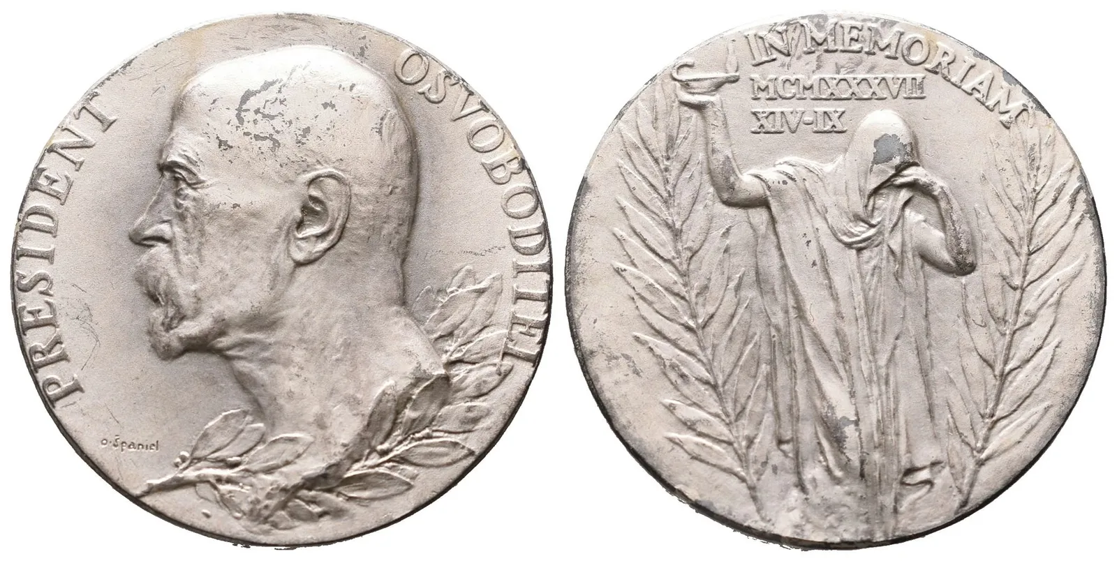 Španiel Otakar -  K úmrtí TGM, 30 mm
