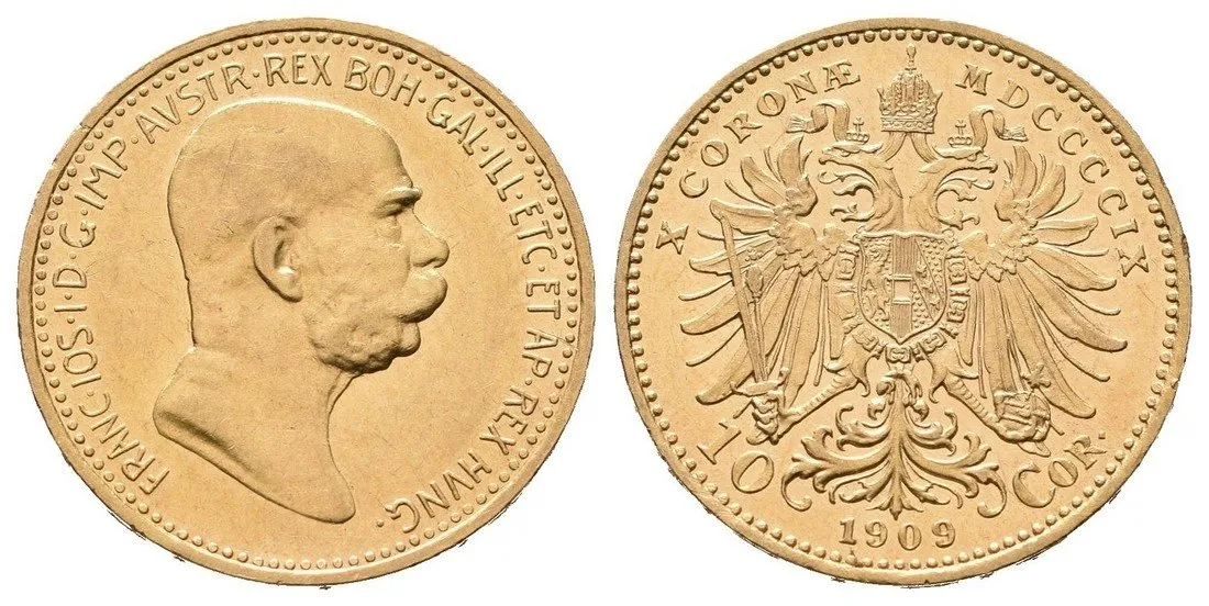 10 Koruna 1909, typ Marschall