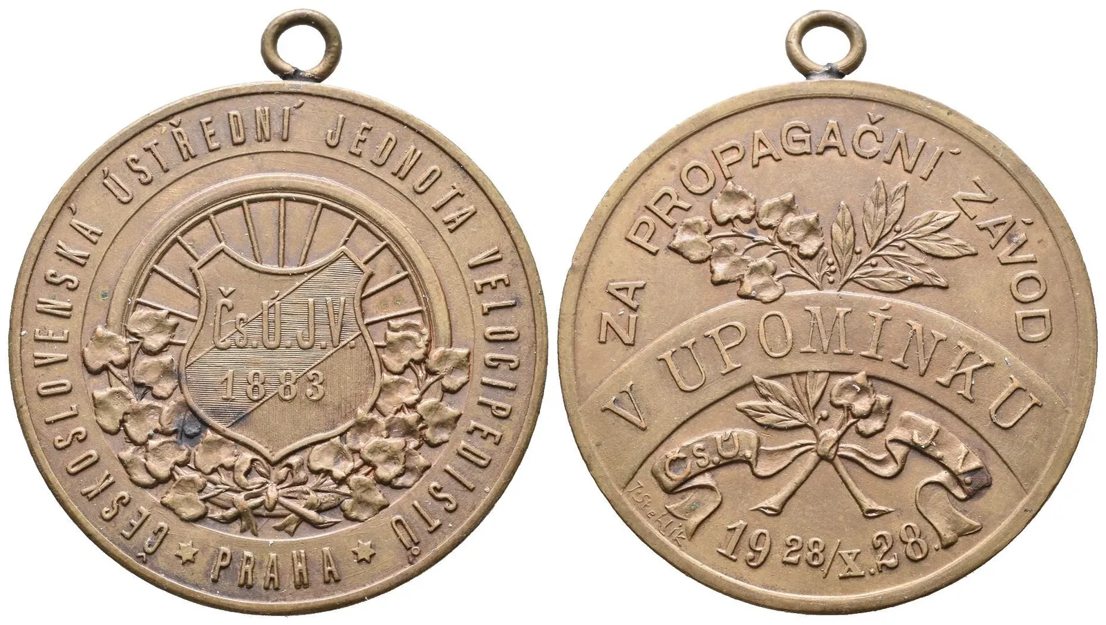 AE Medaile 1928 - V upomínku na propagační závod Československé — 1