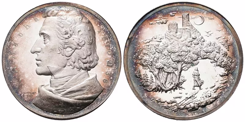 AE Medaile 1982 - Karel Hynek Mácha, postř. Br 40 mm