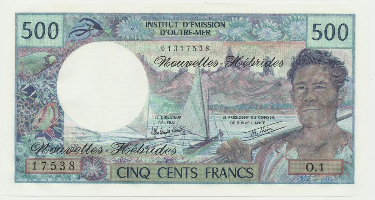 Nové Hebridy, 500 Francs (1980), P.19c