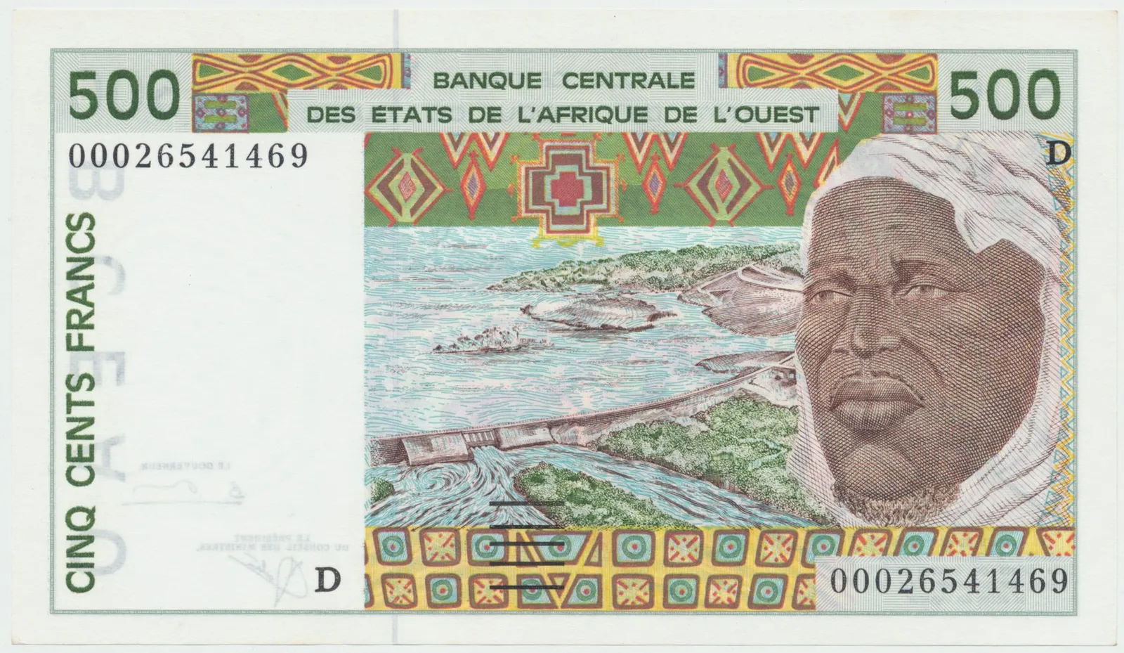 Západoafrické státy, 500 Francs 2000, D - Mali, P.410Dk