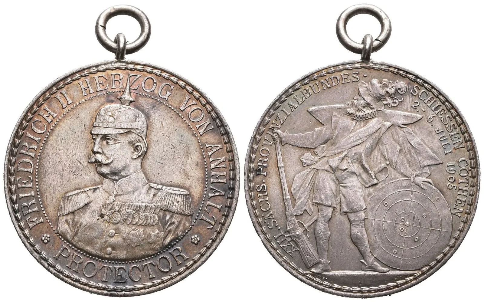 AR Medaile 1905 - XXII. Saské provinční spolkové střelby v Cöthen. — 1