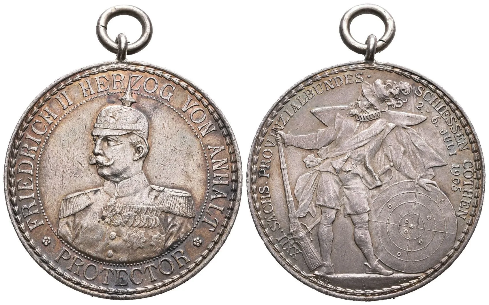 AR Medaile 1905 - XXII. Saské provinční spolkové střelby v Cöthen. — 1