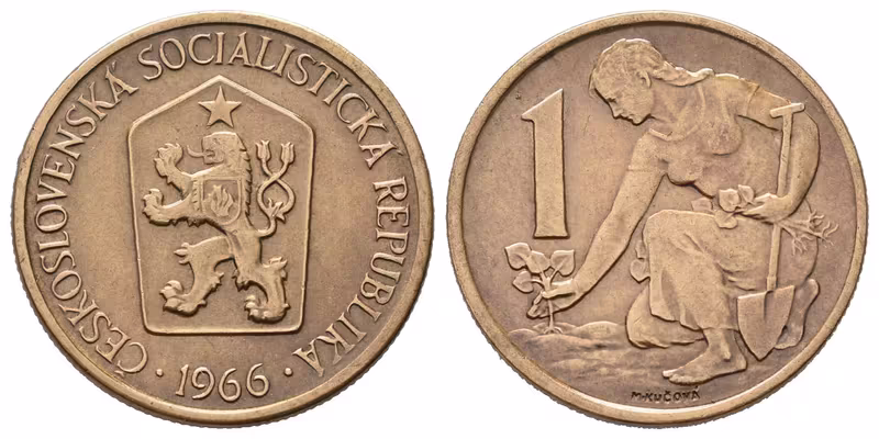 1 Koruna 1966