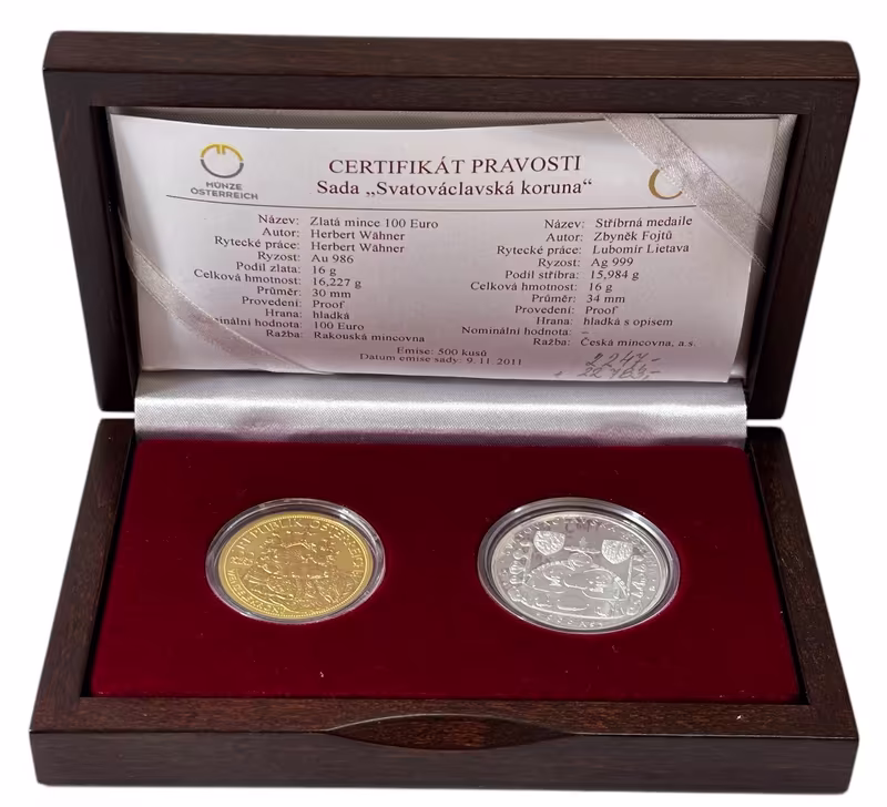 Sada medailí Svatováclavská koruna 2011