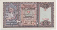 50 Koruna 1940, I. vydání, série Mf, Hej.50a.S2