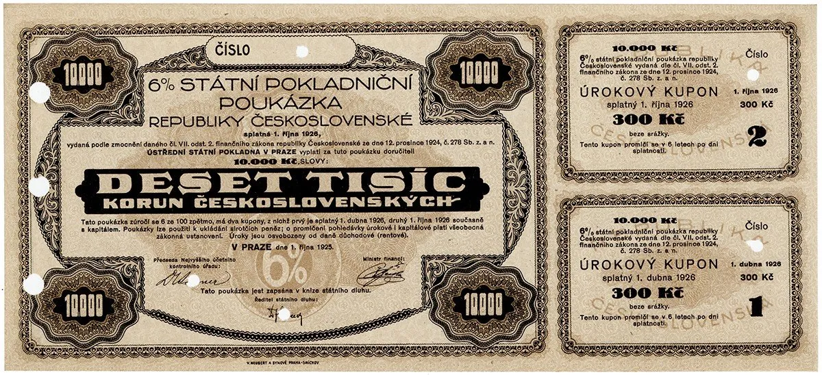 Státní pokladniční poukázky, 1919 - 1939 — 1