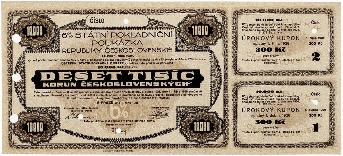 Státní pokladniční poukázky, 1919 - 1939 — 1