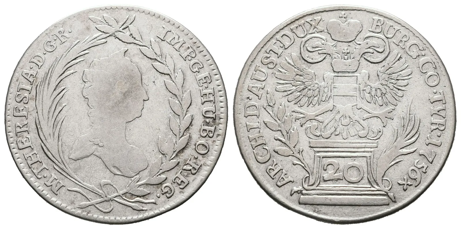 Marie Terezie, 20 Krejcar 1756, Vídeň