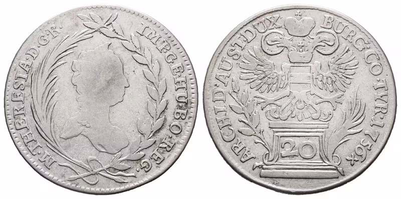 Marie Terezie, 20 Krejcar 1756, Vídeň