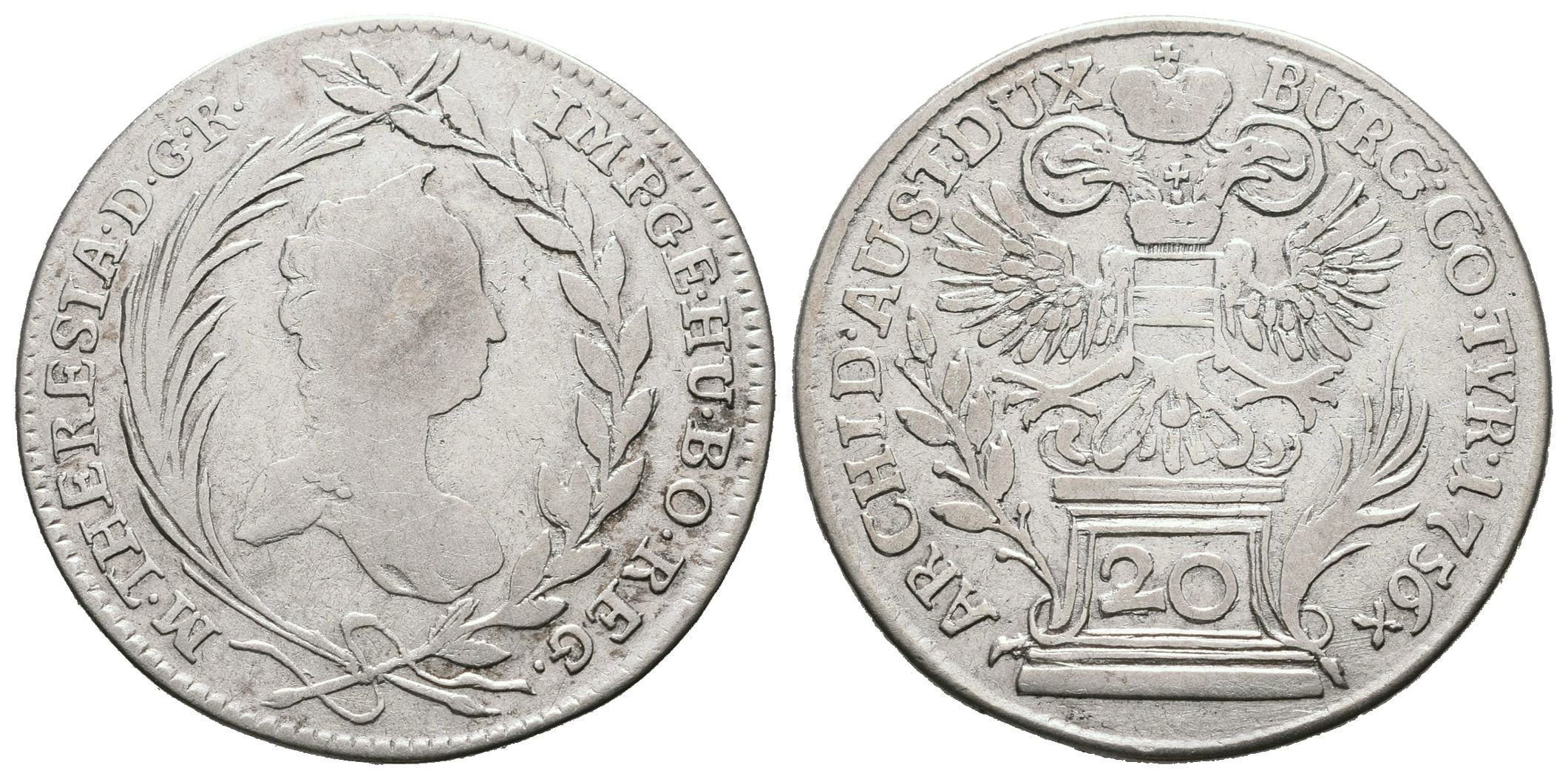Marie Terezie, 20 Krejcar 1756, Vídeň