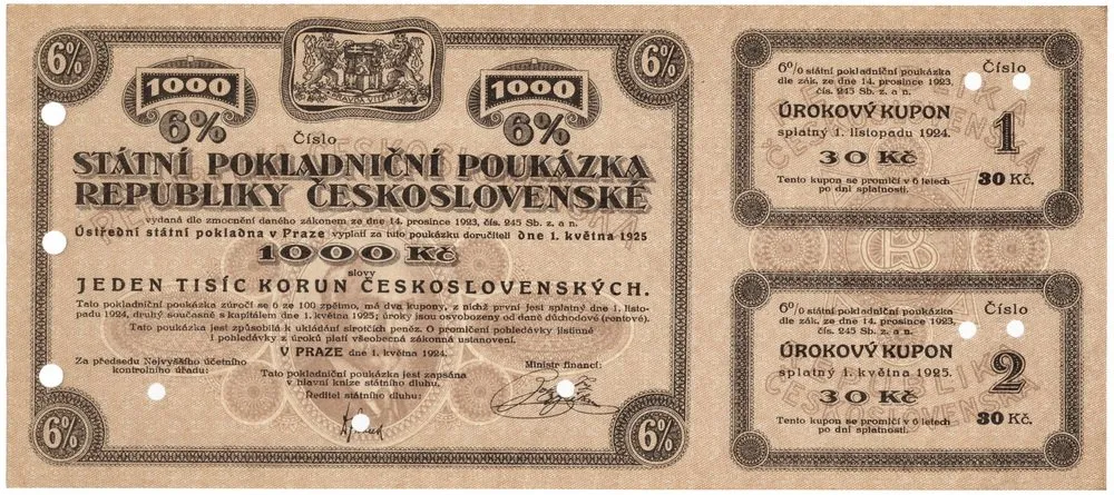 Státní pokladniční poukázky, 1919 - 1939 — 1